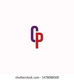 creative letter cp acronym logo design