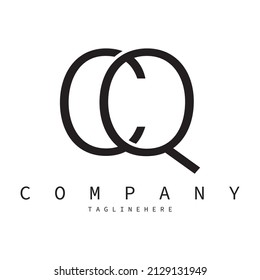 Creative letter  CQ logo design elements simple letter CQ letter logo Business corporate letter CQ logo design with vector image  