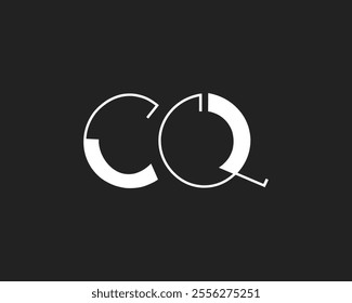 creative letter CQ logo design for company