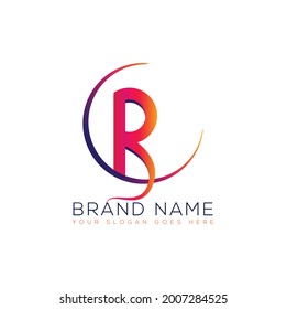 creative letter CR modern logo design template ,Initials logo, minimalist logo, flat logo design