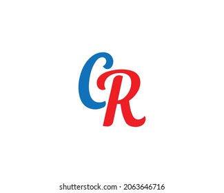 Creative Letter CR Monogram Logo Design Vector Template.