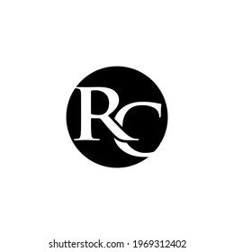 creative letter CR,RC logo design  with elegant luxury vector template