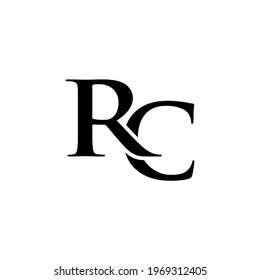 creative letter CR,RC logo design  with elegant luxury vector template