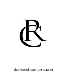kreative Buchstaben CR, RC Logo-Design mit eleganter, luxuriöser Vektorvorlage