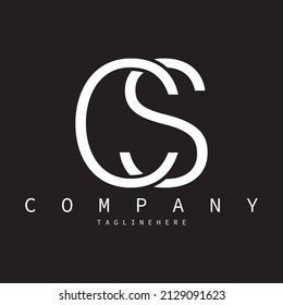 Creative letter CS  logo design elements simple letter CS  letter logo Business corporate letter CS logo design with vector image   