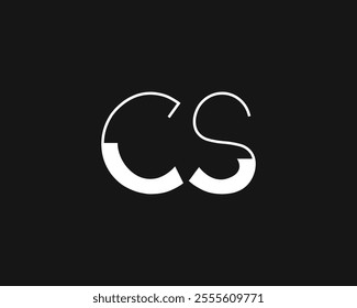 creative letter CS logo design template