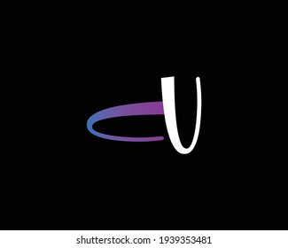 creative letter CU logo design vector template