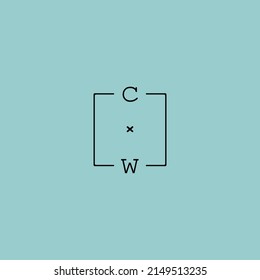 creative letter CW logo design concept for sale in high quality professional design.