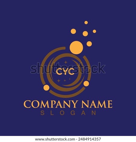 Creative letter CYC monogram for business logo design template