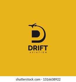 Creative Letter D Aviation Logo Vector
