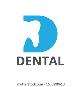 Creative Letter D Dental Logo Design Template