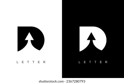 creative Letter D Financial Chart Logo Design vector template. arrow logo icon vector illustration modern design.