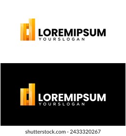 Kreativer Buchstabe D Farbverlaufslogodesign 