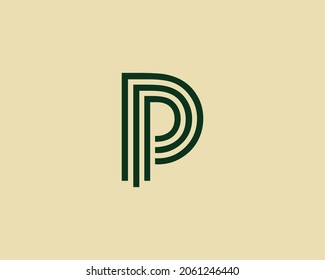 Creative letter D graphic lines alphabet icon logo design