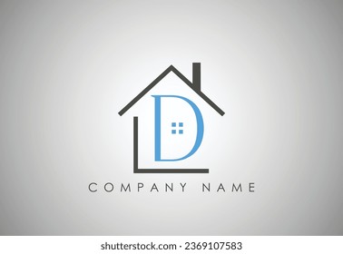 Design-Vorlage für Creative Letter D Home Logo.