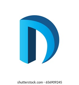 creative letter D icon logo template