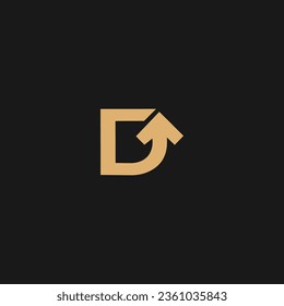 Creative Letter D Logo, D Pfeil Symbol,
