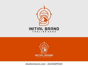  Creative Letter D Logo with Compass Symbol