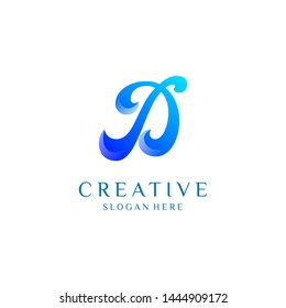 Creative Letter D Logo design vector template. Colorful Logotype symbols.