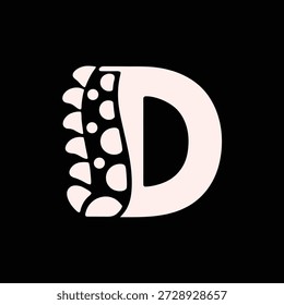 Creative Letter D Logo Design Featuring Animal-Inspired Silhouette Elements, Perfect for Branding and Unique Identity Concepts