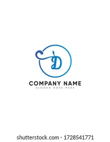 Creative letter D logo template, Vector logo for business and company identity 