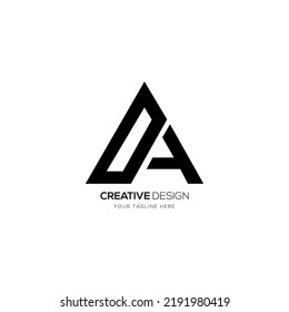 Creative letter D A modern triangle logo