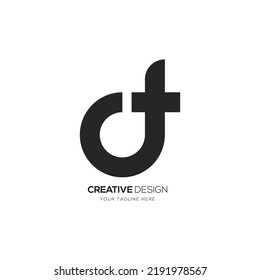 Letra creativa b t logotipo de monograma moderno