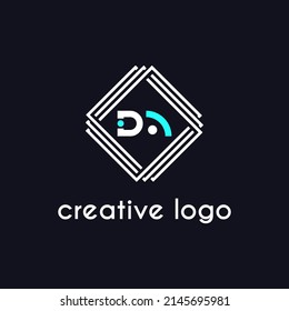 creative letter da for logo company design