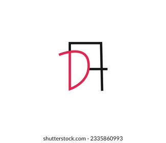 creative letter DA logo design vector template