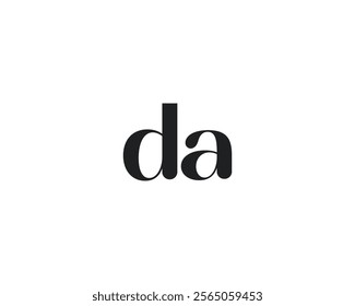 creative letter DA logo design template