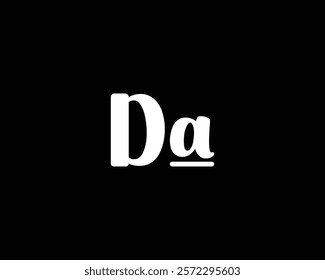 creative letter DA logo design template
