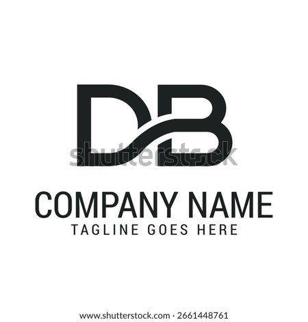 Creative Letter DB or BD Modern Minimalist Vector Logo Design Templates for Startups