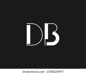creative letter DB logo design template