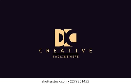 Creative letter DC, DC Logo Design Template Vector. Modern D C logo design.