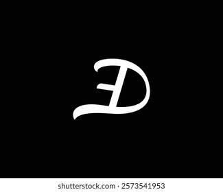 creative letter DE or ED logo design template