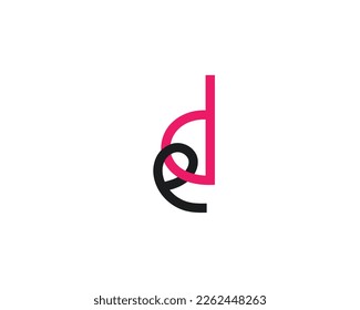 creative letter DE logo design vector template