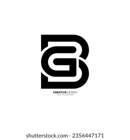 Creative letter design Gb initial line art unique shape modern monogram abstract logo concept design