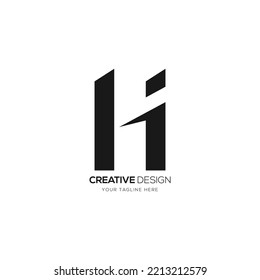 Creative letter design H I elegant logo