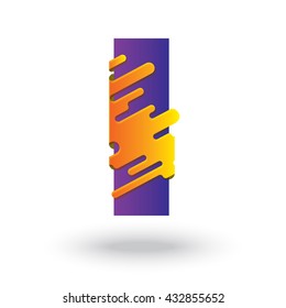 Creative I Letter design vector template. Abstract Editable Colorful Alphabet. Type Characters Logotype symbols.