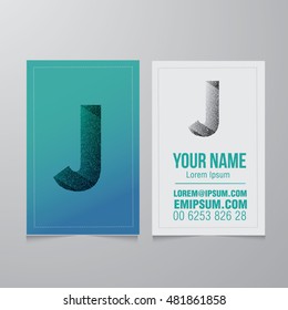 Creative Letter I design vector template on The Business Card Template. Type Characters Logotype symbols. 