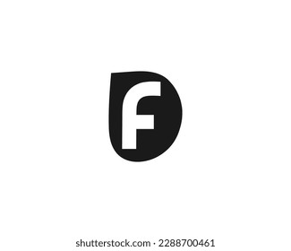 plantilla de vector de diseño de logotipo DF de letra creativa