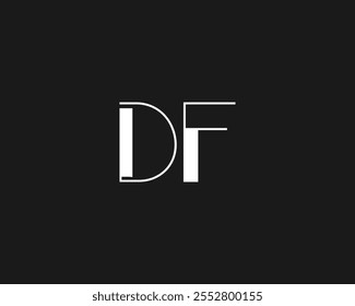 creative letter DF logo design template