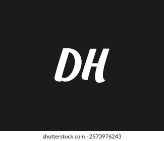 creative letter DH logo design template