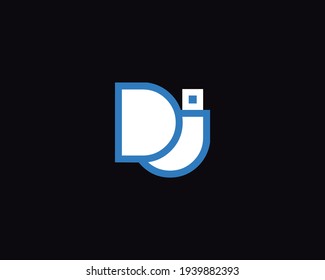 creative letter DI or DJ logo design vector template