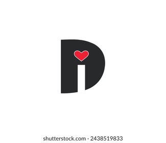 creative letter DI logo design vector