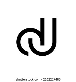 Creative letter DJ monogram logo design