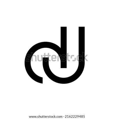 Creative letter DJ monogram logo design