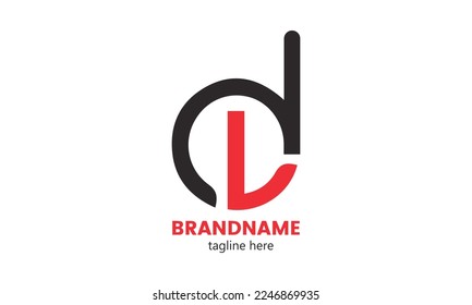 Diseño del logotipo de la carta creativa DL. diseño del logo l dl ld símbolo vector idea gráfica creativa
