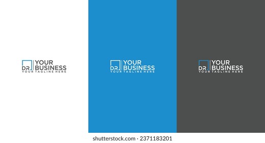 creative Letter DR Financial Chart Logo Design vector template