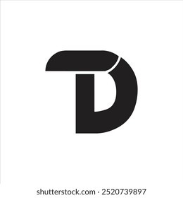Letra criativa ícone Dt design exclusivo e elegante